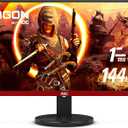 AOC G2490VX 24" Class Frameless Gaming Monitor, FHD 1920x1080, 1ms 144Hz, FreeSync Premium, 126% sRGB / 93% DCI-P3, 3Yr Re-Spawned Zero Dead Pixels, Black