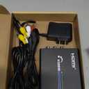 RCA Svideo to HDMI Converter with AV + S-Video Cables, RCA Composite CVBS AV or Svideo + R/L Audio Input to HDTV Output Upscale Converter