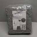 Chenille Bath Mats, Plush Absorbent Bath Mats Quick Dry, Soft & Machine Washable, Non Slip Carpet For Bathroom, Thick Bathroom Rugs, Shower Restroom Rug Mat, Alfombras De Bao, Bathrugs Matts, 59"x21" (Charcoal Gray)