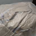 ULTCOVER Rectangular Patio Heavy Duty Table Cover  600D Tough Canvas Waterproof Outdoor Dining Table and Chairs General Purpose Furniture Cover Size 126L x 74W x 28H inch