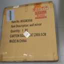 24x24 Inch Square Bathroom Vanity Mirror for Wall Mounted Over Sink Farmhouse Rustic Matte Brushed Gold Barn Door Mirrors Foyer Entryway Decor