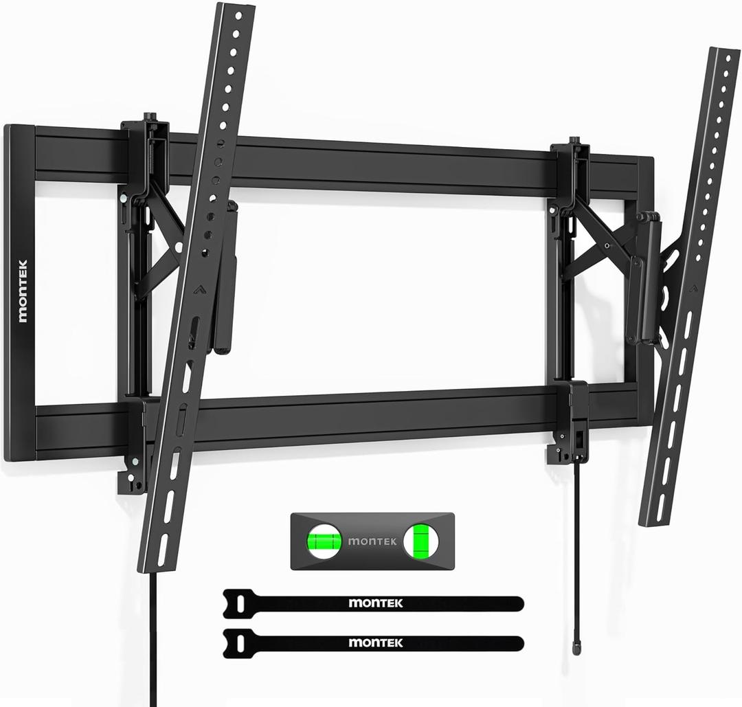 monTEK Heavy Duty Tilting TV Wall Mount for 55105" Large TVs up to 200 lbs  Low Profile, Universal Fit, Tilt & Swivel Adjustment, 6.8" Extension, Max VESA 1000x600mm, Fits 16"/18"/24"/32" Studs