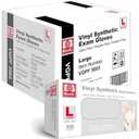 Jointown Basic Medical Clear Vinyl Exam Gloves - Latex-Free & Powder-Free - VGPF-3003 (Case of 1,000), Large