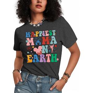 Happiest Mama On Earth, Mother's Day, Matching Family Trip T-Shirt S