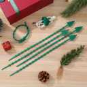 Zhengmy 30 Pcs Christmas Silicone Garland Ties for Banister 12" Stretchable to 24" Reusable Holiday Flexible Garland Hanger Ties for Christmas Banister Railing Stairs Craft Wrapping Lamp Posts Decor