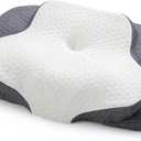 Ergonomic Cevical Pillow for Neck Pain Relief, Contour Memory Foam Neck Support Pillow for Side, Back and Stomach Sleeper