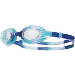 TYR Swimple Tie-Dye Kids' Swim Goggles (Clear/Purple/Teal)