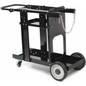 Welding Cart for TIG MIG Welder Plasma Cutter Gas Bottle Storage 3-Tier Shelves Black