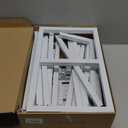 Putros Heavy Duty Backdrop Stand 8ft x 8ft White Pipe and Drape Kit Adjustable Metal Backdrop Sand for Wedding Photobooth Exhibition Decoration