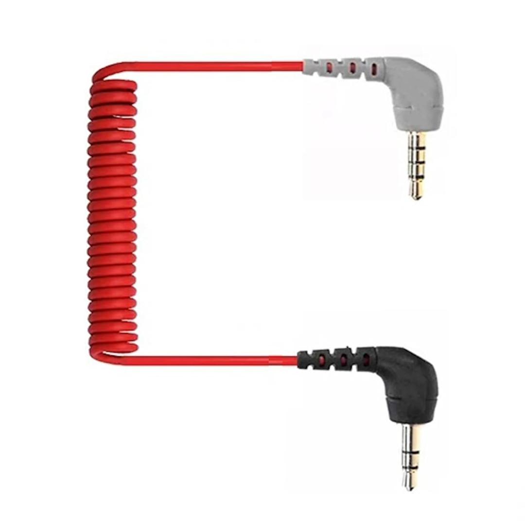 3.5mm TRS to TRRS Microphone Patch Cable Mic Cord Compatible with iPhone, Smartphone, Tablets for Rode SC7, VideoMic, VideoMicro Go, BOYA & Other External Mic