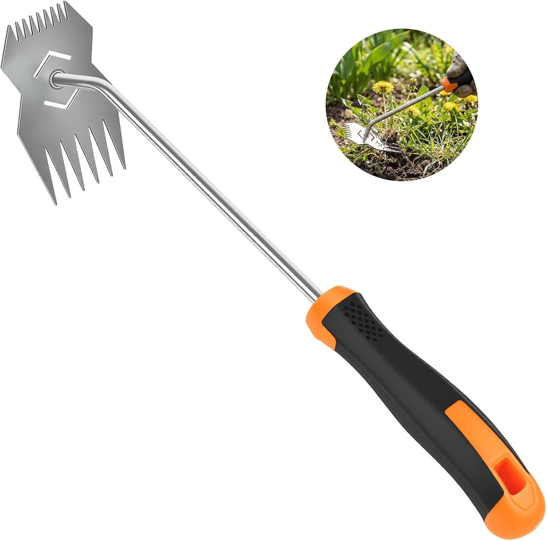 2 x Garden Weed Tool,2026 Portable Weeding Tool,Stainless Steel Hand Weeder Tool,Adopt Anti slip Rubber handle,conforms to ergonomic curves,Suitable For Vegetable Cultivation And Horticulture on Farms