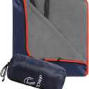 REDCAMP Large Waterproof Stadium Blanket for Cold Weather, 79x 79 Soft Warm Fleece Windproof Camping Blanket for Camping, Hiking, Traveling, Sporting Events (Dark Blue)