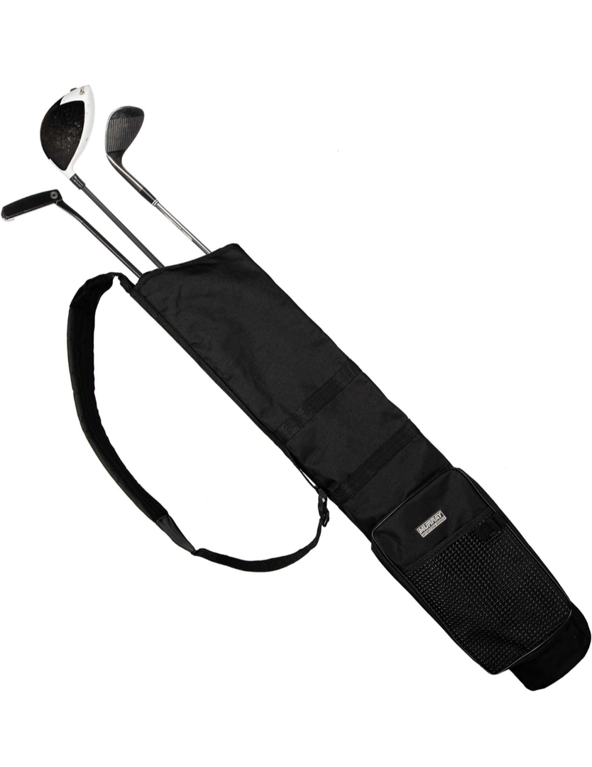 Murray Sporting Goods Golf Sunday Bag | Black Lightweight Travel Carry Sunday Golf Bag with Cushioned Shoulder Strap for Driving Range Practice Easy Transport - for Beginners, Youth, Adult or Seniors