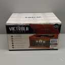 Victrola The Quincy 6-in-1 Bluetooth Record Player & Multimedia Center with Built-in Speakers 3-Speed Turntable, CD & Cassette Player, AM/FM Radio, Wireless Music Streaming (Mahogany)