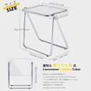 KAIHAOWIN Folding TV Tray Table Acrylic Foldable Table No Assembly Required Tiny Desk for Home Office Side Table Small Computer Desk for Small Spaces (Clear)