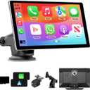 Latest Carplay Screen for Car, 9" Portable Car Stereo with 4K Dash Cam and AHD1080P Backup Camera Compatible with Wireless CarPlay/Android Auto/Miracast/Bluetooth/Navi/Siri, Fits All Vehicles