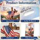 2 x Teenyyou 60 Pcs Patriotic Treat Bags Plastic God Bless America Bags Religious Cross American Flag Floral Goody Handbags Bulk for 4th of July Church Party Favors Independence Day Supplies, 1 Count