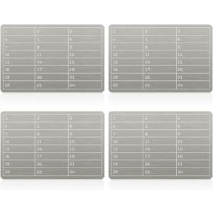 Moxweyeni 4 Pcs Plates Steel Wallet Crypto Cryptocurrency Seed Storage Crypto Wallet for Bitcoin Hardware Cold Backup