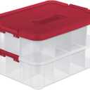 Sterilite 24 Compartment Stack & Carry Christmas Ornament Storage Box | 14276604