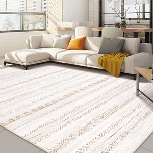 Area Rugs 9x12 Living Room: Washable Boho Large Neutral Modern Soft Farmhouse Rug Stain Resistant Indoor Floor Non Slip Accent Carpet for Bedroom Nursery Kids Playroom Office Dining Room- Brown (9' x 12', Beige Brown)