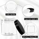 36 Pack 4 OZ Plastic Jars with Lids, BPA Free, Reusable Refillable Empty Round Clear 4oz Containers with Lids for Cosmetics, Travel, Samples, Beads, Slime, Spice, Small Items Storage