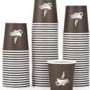 LITOPAK 500 Pack 4 oz Paper Cups, Brown Disposable Hot Coffee Cups for Party, Picnic, Travel, and Events