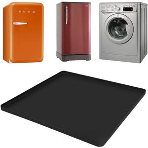 Mini Fridge Silicone Mat with Raised Edges, 20" x 20" x 0.6" Small Fridge Drip Tray,Mini Refrigerator Carpets Floor Protector (No Base Raisers)