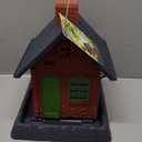 North States Village Collection Old Town Pub Birdfeeder: Easy Fill and Clean. Squirrel Proof Hanging Cable included, or Pole Mount . Large, 5 pound Seed Capacity (9.5 x 10.25 x 11, Brick Red)