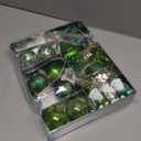 41Pcs St Patricks Day Decorations Shamrock Ornament, 2.36 Inch Hanging Ball Tree Ornaments Irish Festival Decor Set, Good Lucky Clover Gnome and Hat for Party Home Spring