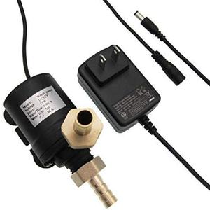 DC 12V Solar Hot Water Heater Circulation Brushless Little Pump with ETL Listed DC Power Supply Adapter Low Noise 780L/H 206GPH 5M/16ft for Home Brewing Recirculation System
