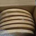 6 Pcs Lazy Susan Turntable Organizer Round Lazy Susan Turntable Tray for Kitchen Counter Pantry Table Organization Cabinet Bathroom(Bamboo, 10 Inch)