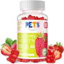 Pets Purest Glucosamine Chondroitin Gummies with MSM & Elderberry Extra Strength - Joint Support, Antioxidant Immune Support Supplement for Adults, Men & Women.Strawberry, 60 Count (Pack of 3)(EXP: 01/2027)