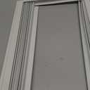 Window AC Side Panel with Frame Set,Air Conditioner Accordion Filler Curtain Replacement Kit,Fits Most 10000 BTU Window Air Conditioner Units,White