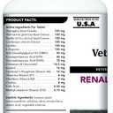 VetriScience Kidney Health Chewable Tablets for Dogs - Renal Essentials Support Supplement with Astragalus, Rehmannia, Nettle Seed & Cordyceps, Urinary & Renal Support, Smoke Flavor, 60 Ct