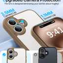 Shockproof for iPhone 16 Case, [Full Camera Protection] [Military-Grade Drop Protection] Protective Anti-Yellow Slim Translucent Matte Skin-Friendly for iPhone 16 Phone Case, Brown