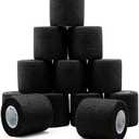 OK TAPE 12 Rolls Self Adhesive Bandage Wrap, Elastic Athletic Tape, Self Stick Bandage Tape, Vet Wrap, Medical Wrap for Wrist, Feet, 2" x 5 Yards - Black