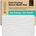 TOSORO - Stone Bath Mat Diatomaceous Earth Shower Mat Non-Slip Super Absorbent Diatomite Stone Bath Mats for Bathroom Floor Quick Drying Natural Easy to Clean (23.5 x 15) - Sandstone