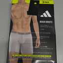 adidas Men's Microfiber Boxer Briefs Underwear (Multipack) Athletic Stretch-Fit (Small, Olive Strata Green/Black/Onix Grey)