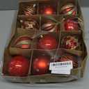 12ct 80mm/3.15" Christmas Ball Ornaments, Decorative Hanging Baubles, Christmas Tree Decoration, Plastic and Shatterproof, Ideal for Xmas, Holiday, Home and Party Decor, Red