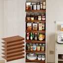 DUHARS 6-Pack PVC Composite Board Wire Rack Covers for Pantry - Imitation Wood-Look 24x16 Inch, Closet, Bathroom, Waterproof Scratch Resistant Easy Install, Wood Shelf Covers for Wire Shelving Brown