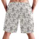 Men's Swim Trunks Board Shorts Quick Dry Swimsuit Swimwear Holiday Party Bathing Suit (S)