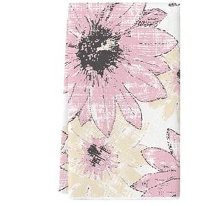 Artoid Mode Pink Floral Boho Kitchen Towels Dish Towels, 18x26 Inch Seasonal Spring Decoration Hand Towels Set of 2