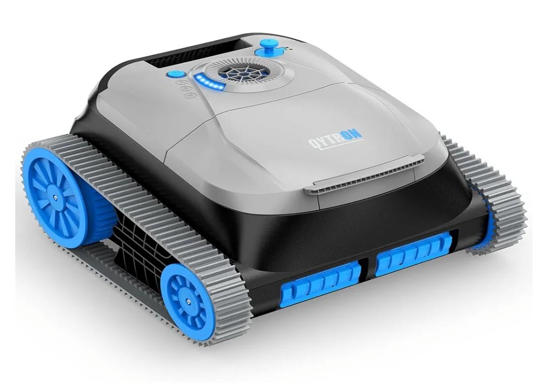NIXBOT QP5 Robotic Pool Cleaner, Cordless Pool Vacuum for Inground Pools, Dual-Motor Turbine System, Robotic Pool Vacuum for Above Ground Pools with Wall Climing and Navigation Technology