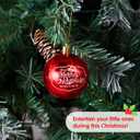 Joiedomi 36 Pcs Red Christmas Ball Ornaments Set, 2.3" Christmas Painting & Glittering Tree Hanging Decoration, Xmas Shatterproof Indoor Decoration for Tree Wreath Holidays Party Supplies