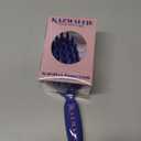 KAZMALEJE Paddle Comb for Detangling Curly, Coily, Kinky Hair | Reduces Breakage & Frizz| Works Dry or Wet | Kid-Friendly | Staggered Wide Tooth Finger-Like Paddle Brush | Blue