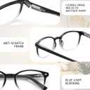 JOLISU 5 Pack Reading Glasses For Women, Blue Light Blocking Computer Reader Spring Hinge Eyeglasses (2.00)
