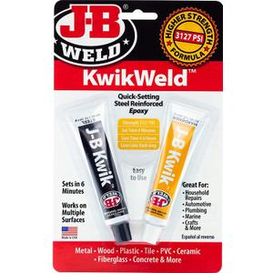 J-B Weld 8276 KwikWeld Quick Setting Steel Reinforced Epoxy - Dark Grey 2 oz