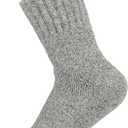 BomKinta Boot Socks for Women Winter Solid Thick Warm Socks Cozy Crew Socks Christmas Gift (Medium, Black Brown Gray -3 Pairs)