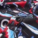 Men's Food Cars Print Shirts Hawaiian Short Sleeve Casual Tropical Funky Button Down Shirt (L)