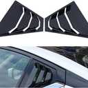 Racing Style ABS Material Rear Side Window Louvers Air Vent ScoopShades Cover Blinds Trim for Altima 2019 2020 2021 2022 2023 2024 2025 (Bright Black)